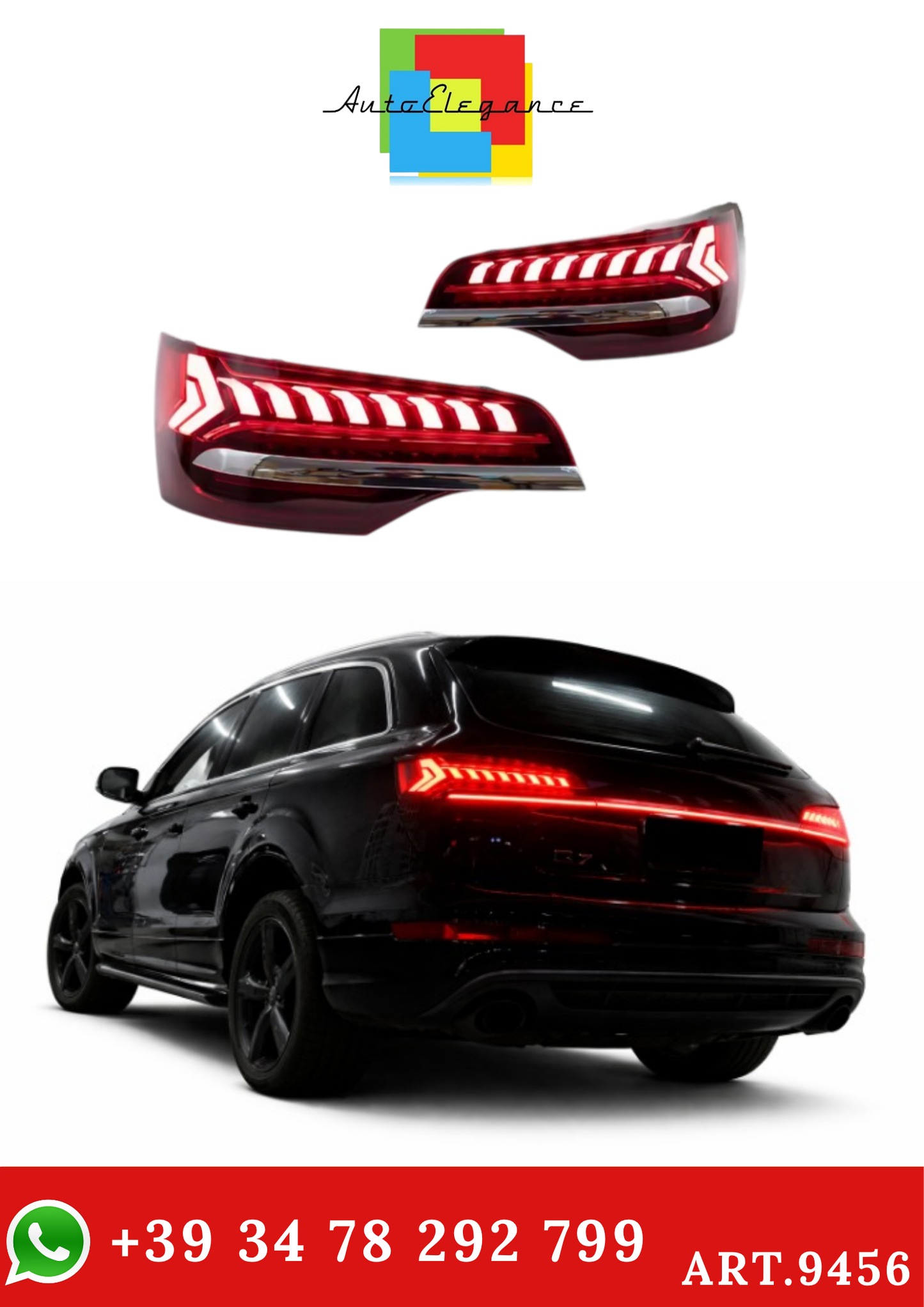 💫ART.9456 Fanali Posteriori a LED con DRL per Audi Q7 2006-2015💫