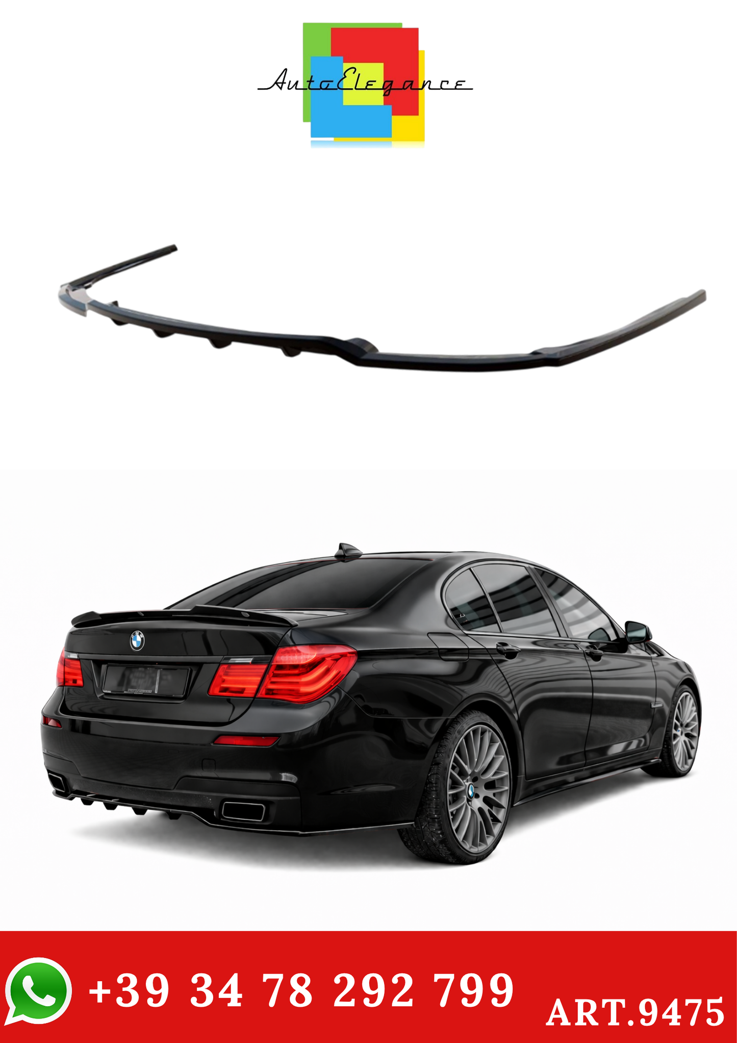 💫ART.9475 Sotto Paraurti Posteriore Max per BMW Serie 7 F01 2009-2013💫