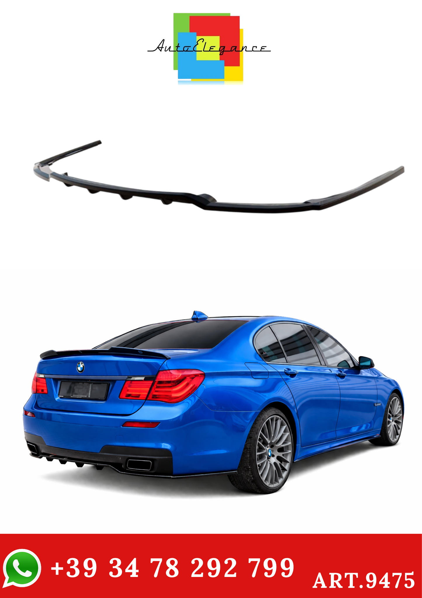 💫ART.9475 Sotto Paraurti Posteriore Max per BMW Serie 7 F01 2009-2013💫