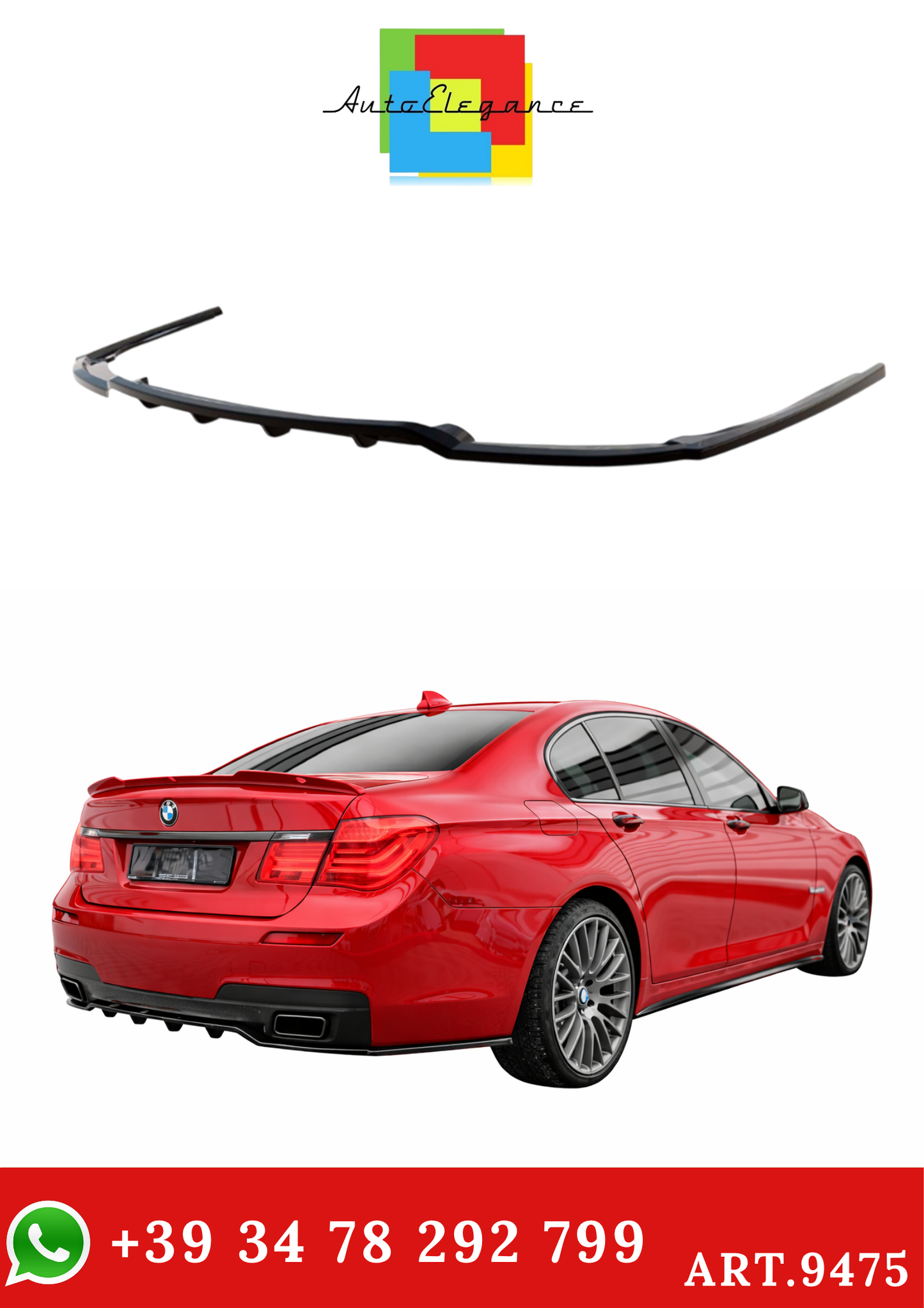 💫ART.9475 Sotto Paraurti Posteriore Max per BMW Serie 7 F01 2009-2013💫