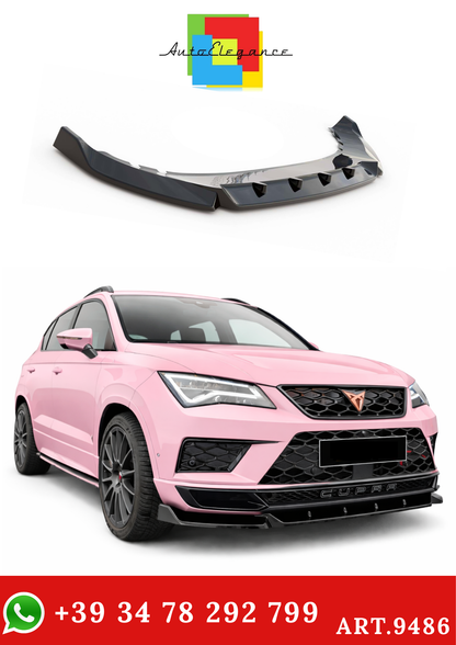 💫ART.9486 Splitter Anteriore V1 per Cupra Ateca Nero Lucido 2018-2021💫