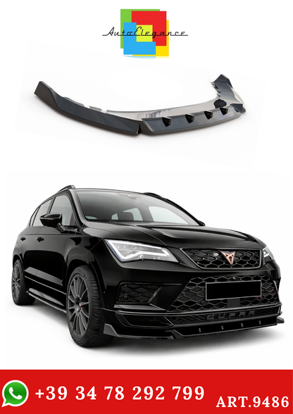 💫ART.9486 Splitter Anteriore V1 per Cupra Ateca Nero Lucido 2018-2021💫
