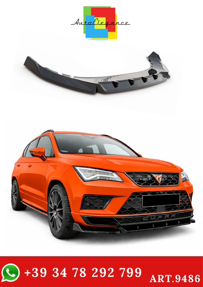 💫ART.9486 Splitter Anteriore V1 per Cupra Ateca Nero Lucido 2018-2021💫