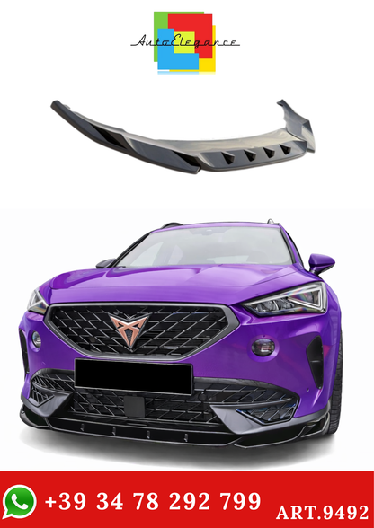 💫ART.9492 Splitter Anteriore V1 Nero Lucido per Cupra Formentor 2021-💫