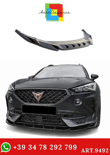 💫ART.9492 Splitter Anteriore V1 Nero Lucido per Cupra Formentor 2021-💫