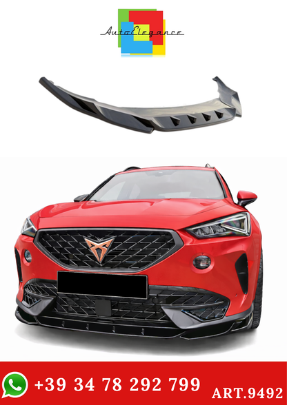 💫ART.9492 Splitter Anteriore V1 Nero Lucido per Cupra Formentor 2021-💫