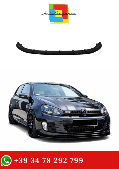 💫 Splitter Anteriore V2 Nero Lucido per Golf 6 GTI 2008-2012💫