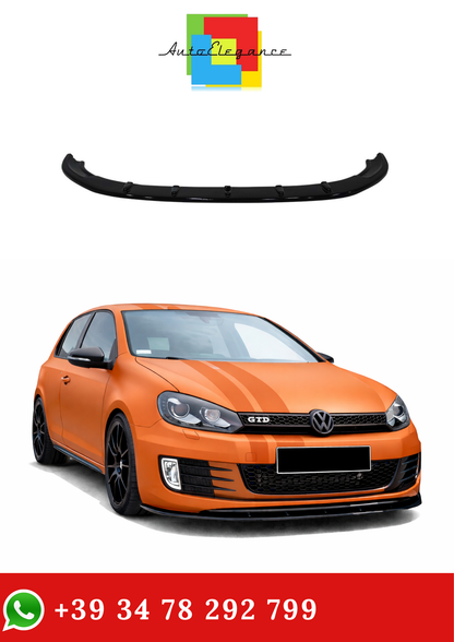 💫 Splitter Anteriore V2 Nero Lucido per Golf 6 GTI 2008-2012💫