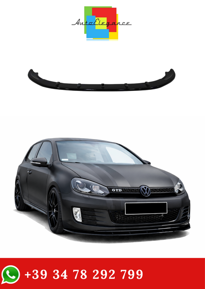 💫 Splitter Anteriore V2 Nero Lucido per Golf 6 GTI 2008-2012💫