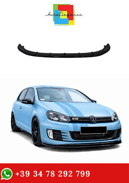 💫 Splitter Anteriore V2 Nero Lucido per Golf 6 GTI 2008-2012💫