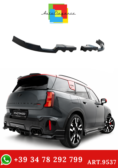 💫ART.9537 Splitter Posteriore Nero Lucido ABS per Mini Countryman JCW U25💫