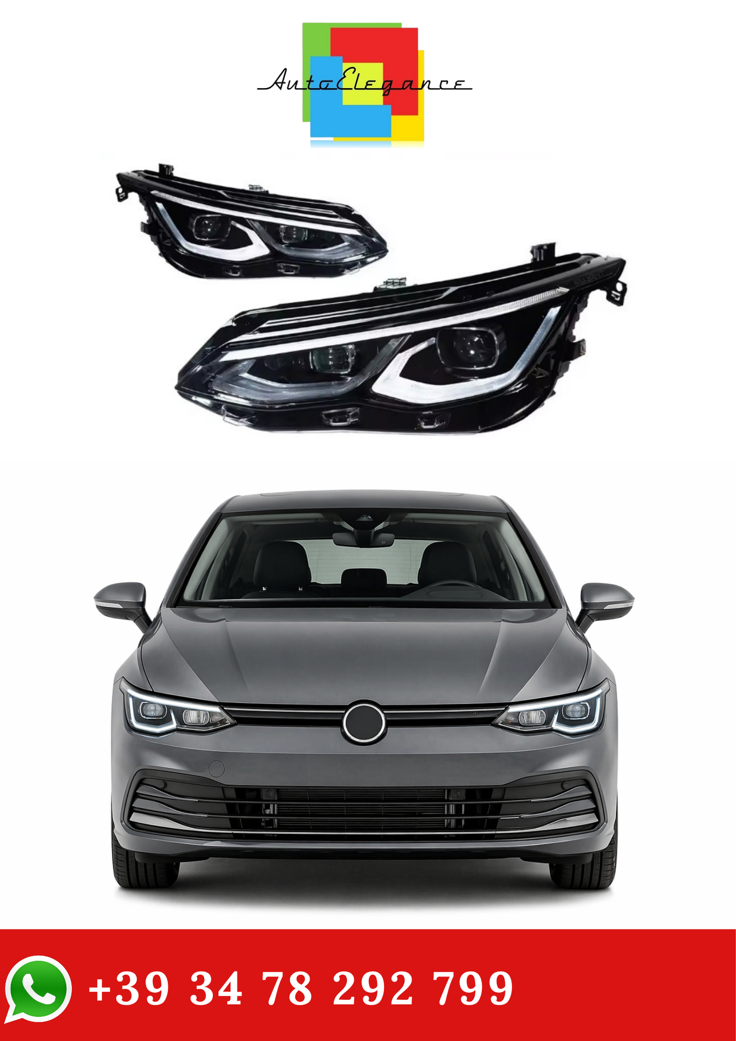 💫Fari Anteriori LED per Volkswagen Golf 8 MK8 2021-2024💫