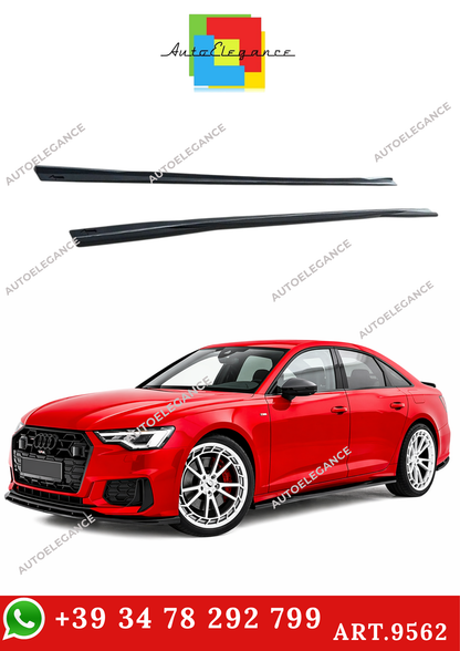 💫ART.9562 Sotto mingonne per Audi A6 C8 S 2018+ Nero lucido💫