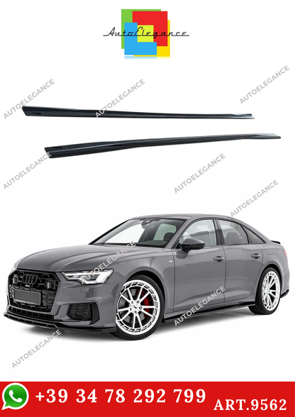 💫ART.9562 Sotto mingonne per Audi A6 C8 S 2018+ Nero lucido💫