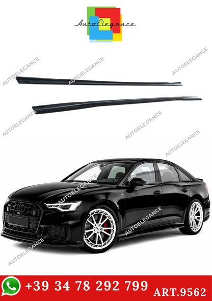 💫ART.9562 Sotto mingonne per Audi A6 C8 S 2018+ Nero lucido💫