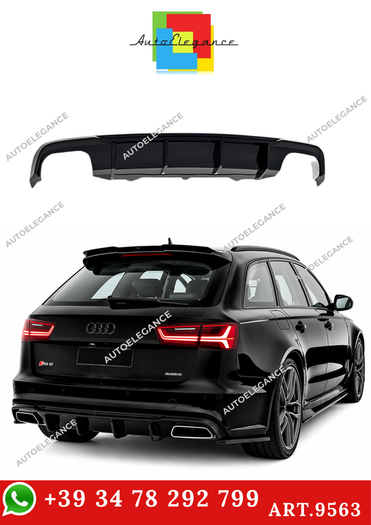 💫ART.9563 Diffusore per Audi A6 S C7 FL 2015+ S6/S Line Nero Lucido💫