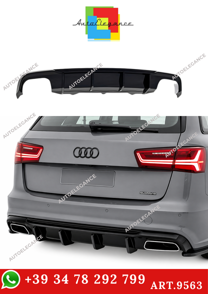 💫ART.9563 Diffusore per Audi A6 S C7 FL 2015+ S6/S Line Nero Lucido💫