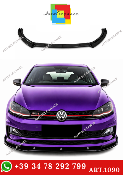💫ART.1090 SPLITTER NERO LUCIDO - VW LOOK STANDARD EVO POLO AW1 2017+💫