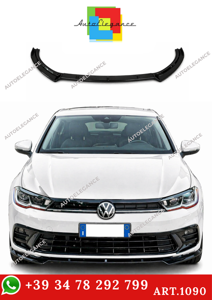 💫ART.1090 SPLITTER NERO LUCIDO - VW LOOK STANDARD EVO POLO AW1 2017+💫