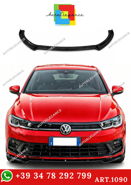 💫ART.1090 SPLITTER NERO LUCIDO - VW LOOK STANDARD EVO POLO AW1 2017+💫