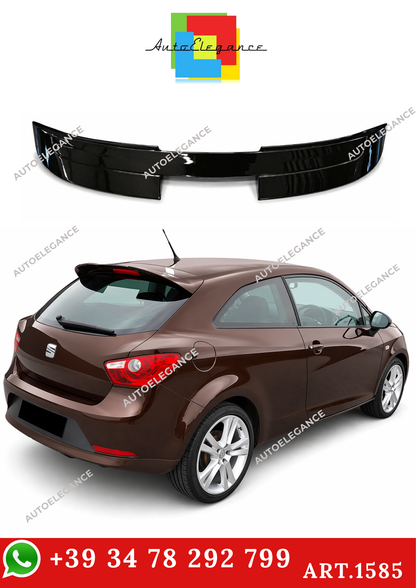 💫ART.1585 Spoiler posteriore per Seat Ibiza 6J 3 porte, look Cupra Nero Lucido💫