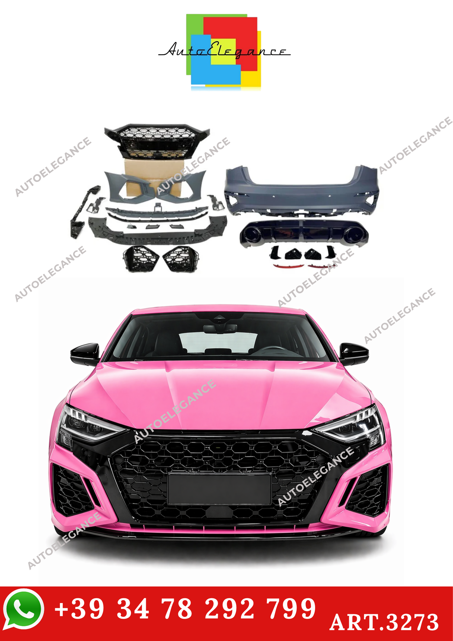 💫ART.3273 Bodykit Audi A3 8Y Sedan 2019-2024 Look RS3💫