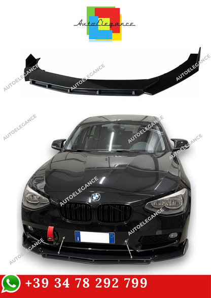 💫SPLITTER ANTERIORE NERO LUCIDO PER BMW SERIE 1 F20 F21 2011-2019💫
