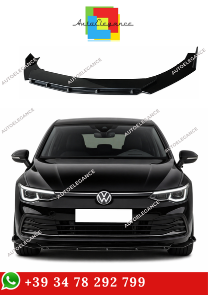 💫SPLITTER ANTERIORE LOOK RS NERO LUCIDO PER VW GOLF 8 💫