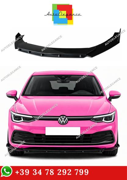 💫SPLITTER ANTERIORE LOOK RS NERO LUCIDO PER VW GOLF 8 💫