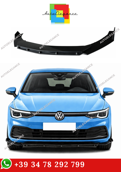 💫SPLITTER ANTERIORE LOOK RS NERO LUCIDO PER VW GOLF 8 💫