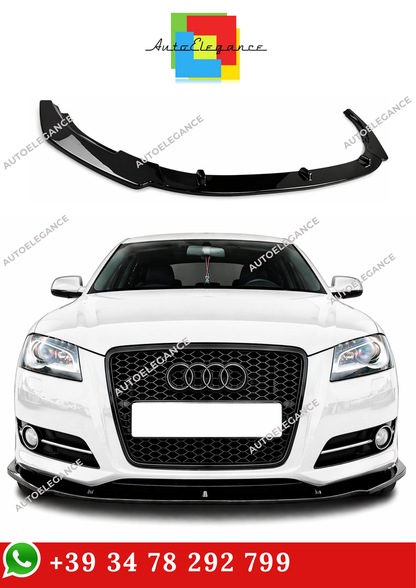 💫Splitter Anteriore Nero Lucido Per Audi A3 8P S-Line Facelift 2008-2013💫
