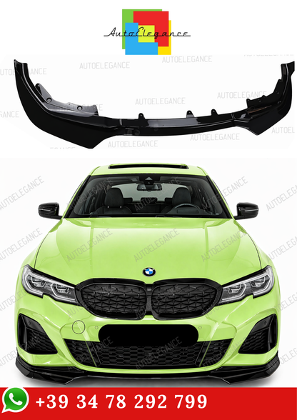 💫Splitter Nero Lucido Stile M Performance per BMW Serie 3 G20 G21 2019-2022💫
