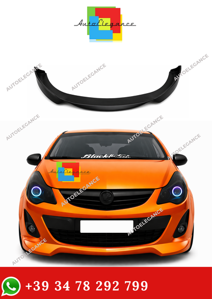 💫SPLITTER ANTERIORE NERO PER OPEL CORSA D RESTYLING OPC LOOK💫