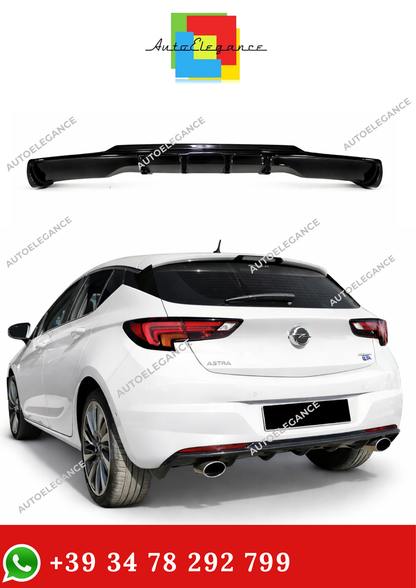 💫DIFFUSORE POSTERIORE ASTRA K 2015-2021 LOOK RIEGER NERO LUCIDO💫
