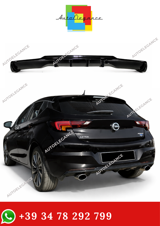 💫DIFFUSORE POSTERIORE ASTRA K 2015-2021 LOOK RIEGER NERO LUCIDO💫