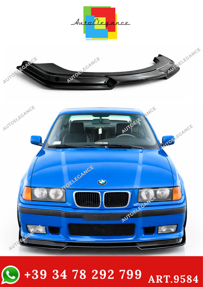 💫ART.9584 SPLITTER STILE M3 GTR PER BMW E36 1990+ NERO LUCIDO💫