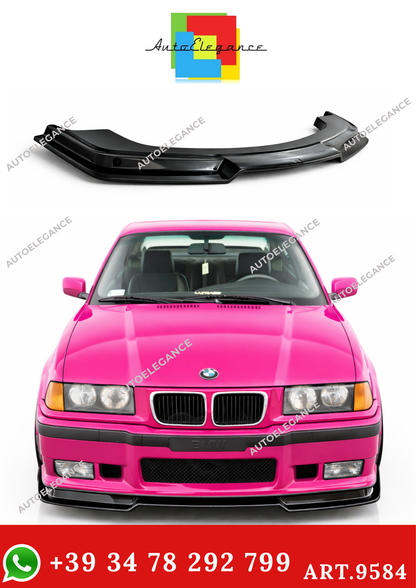 💫ART.9584 SPLITTER STILE M3 GTR PER BMW E36 1990+ NERO LUCIDO💫