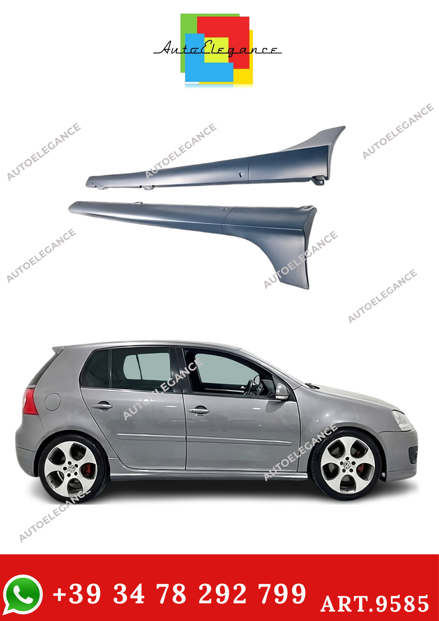 💫ART.9585 MINIGONNE VW Golf Mk5 2003+ STILE  OEM GTI V1 (GREZZO)💫