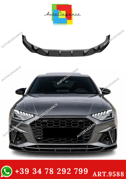 💫ART.9588 Splitter Anteriore per AUDI A4 S-Line/S4 B9 Facelift 2019-2024💫