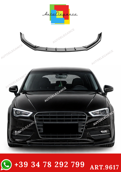 💫ART.9617 Splitter Nero Lucido per AUDI A3 8V Sportback 2013-2016💫
