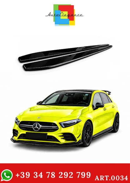 💫ART.0034 SOTTO MINIGONNE NERO LUCIDO PER MERCEDES CLASSE A W177💫