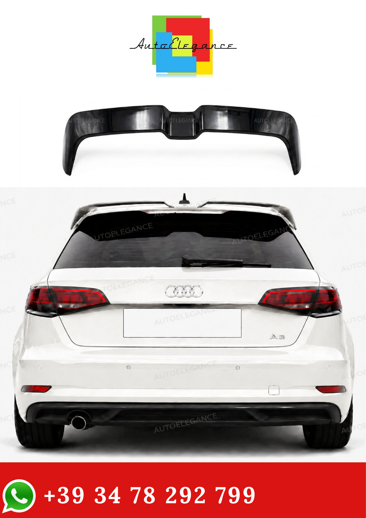 💫SPOILER POSTERIORE PER AUDI A3 8V SPORTBACK 2012-2018💫