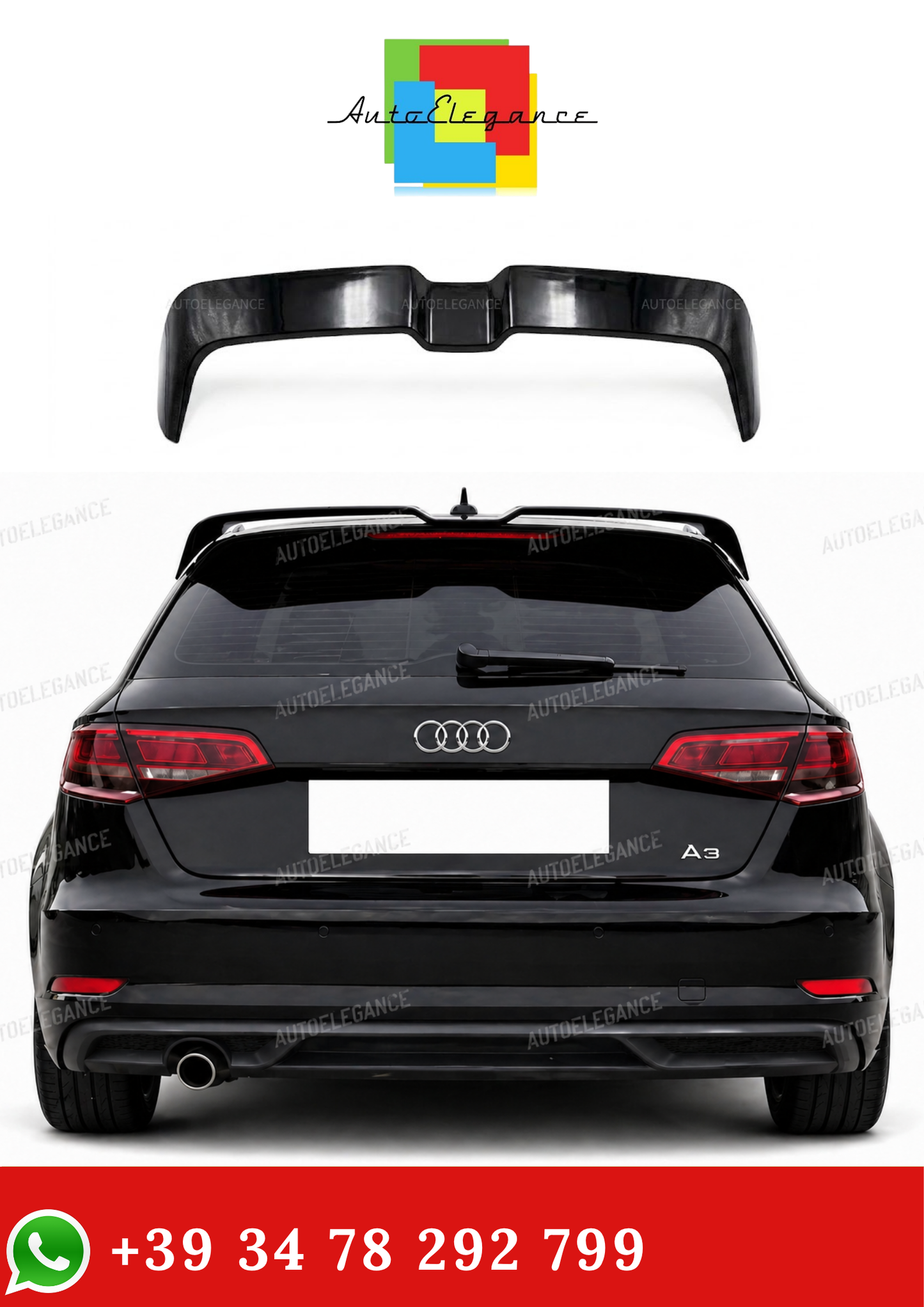 💫SPOILER POSTERIORE PER AUDI A3 8V SPORTBACK 2012-2018💫