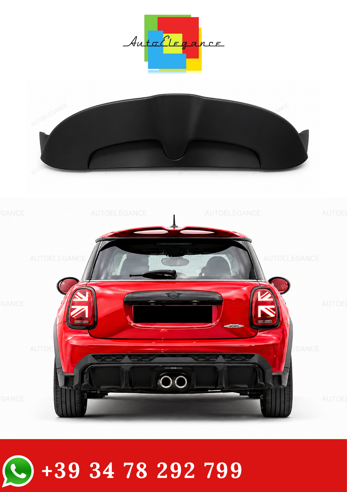 💫Spoiler Posteriore Stile JCW per Mini F55 F56💫