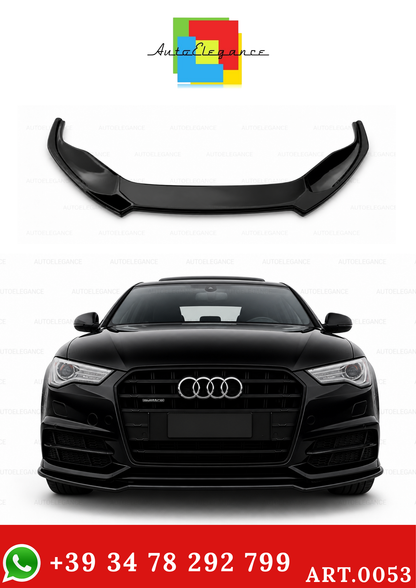 💫ART.0053 PLITTER ANTERIORE PER AUDI A6 4G C7 NERO LUCIDO💫