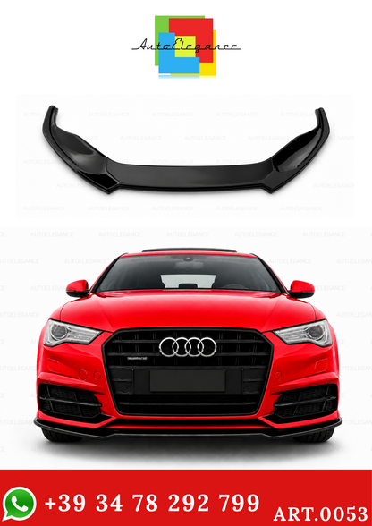 💫ART.0053 PLITTER ANTERIORE PER AUDI A6 4G C7 NERO LUCIDO💫