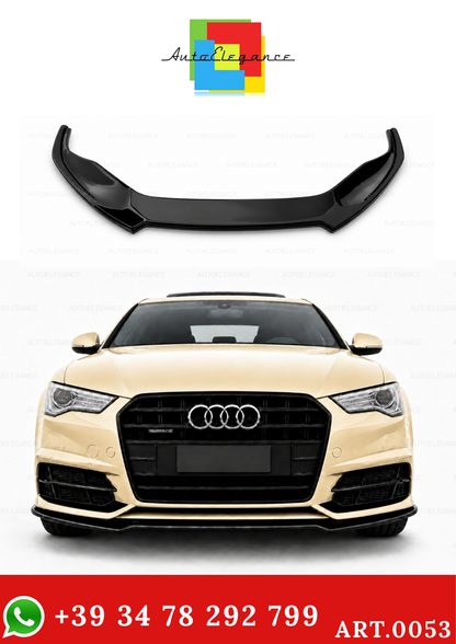 💫ART.0053 PLITTER ANTERIORE PER AUDI A6 4G C7 NERO LUCIDO💫