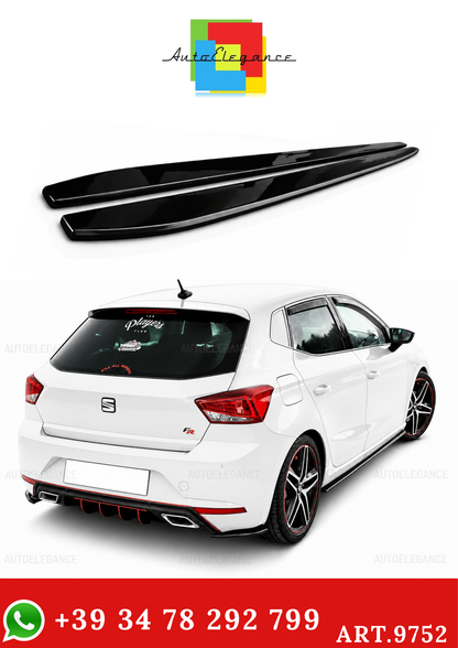 💫ART.9752 SOTTO MINIGONNE PER SEAT IBIZA V5 NERO LUCIDO💫