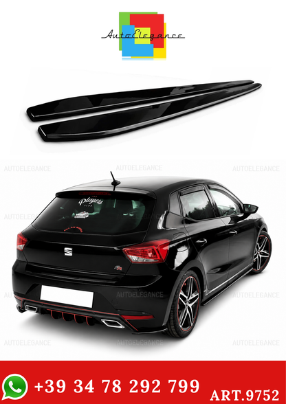 💫ART.9752 SOTTO MINIGONNE PER SEAT IBIZA V5 NERO LUCIDO💫
