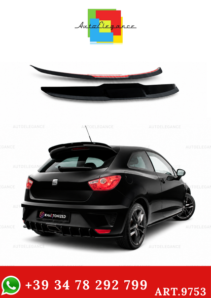 💫ART.9753 SPOILER POSTERIORE SEAT IBIZA 4 SPORT-COUPE  NERO LUCIDO💫